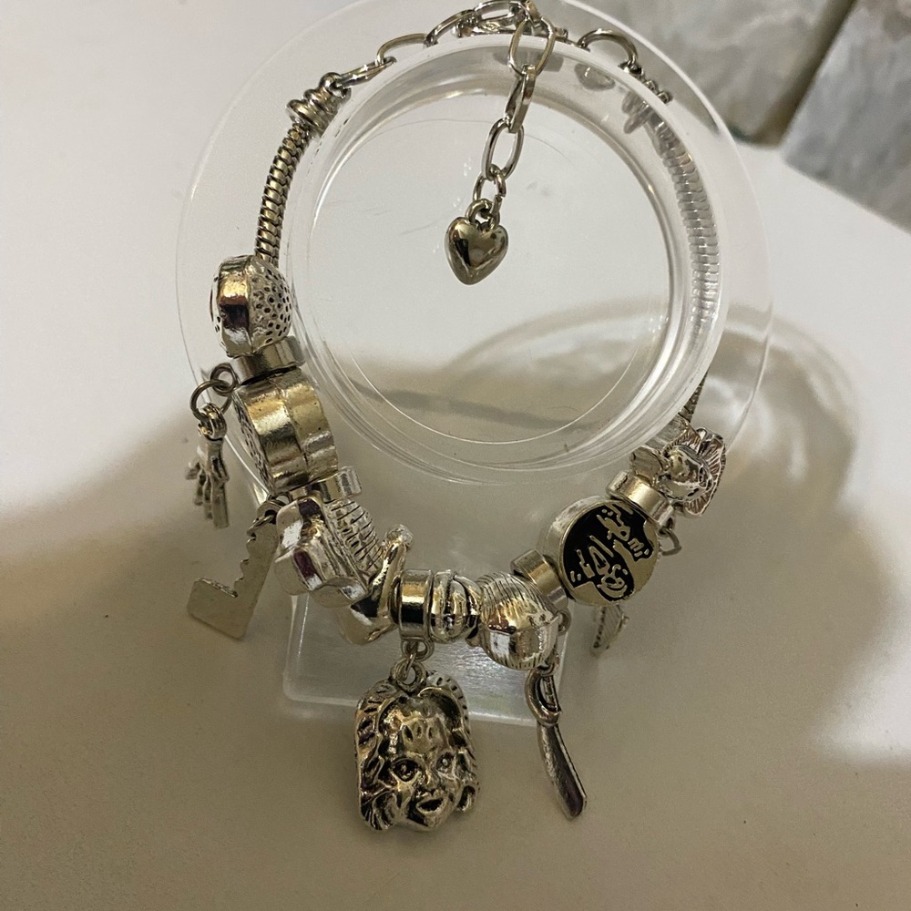 Silver colored horror films Charm Bracelet
